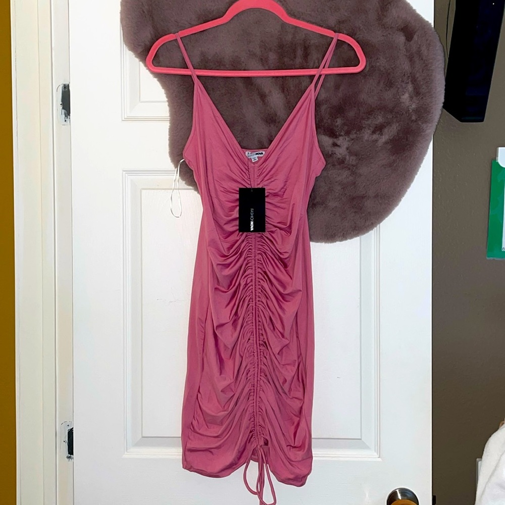 Bnwt Fashion nova Shanghai strappy dress in pink